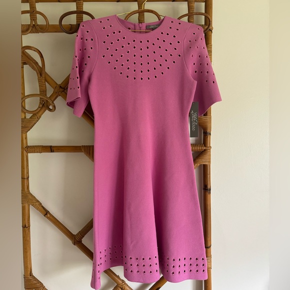 LelaRose Pink Eyelet Fit and Flare Dress - Picture 6 of 8